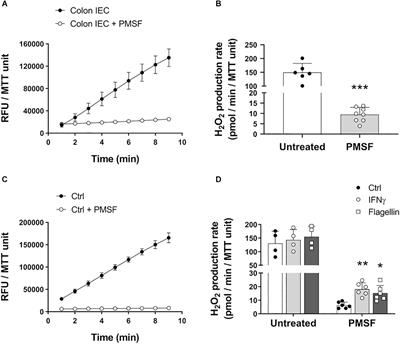 Intestinal Epithelial Cells Respond to Chronic Inflammation and Dysbiosis by Synthesizing H2O2